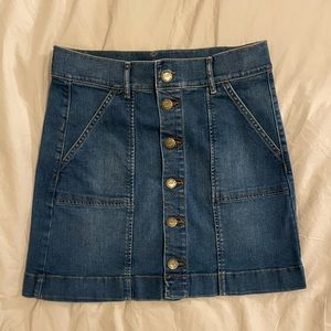 Loft denim mini skirt